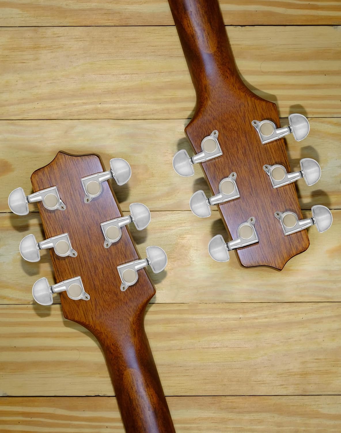 Guitar Tuning Pegs - Universal 3L+3R Machine Heads Knobs Tuning Keys For Acoustic& Electric Guitars - Zinc Alloy Metal