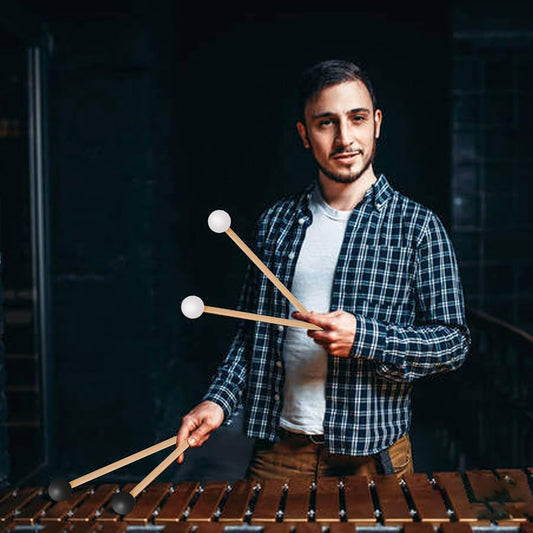 Glockenspiel/Xylophone Wood Mallets w/ Rubber Heads