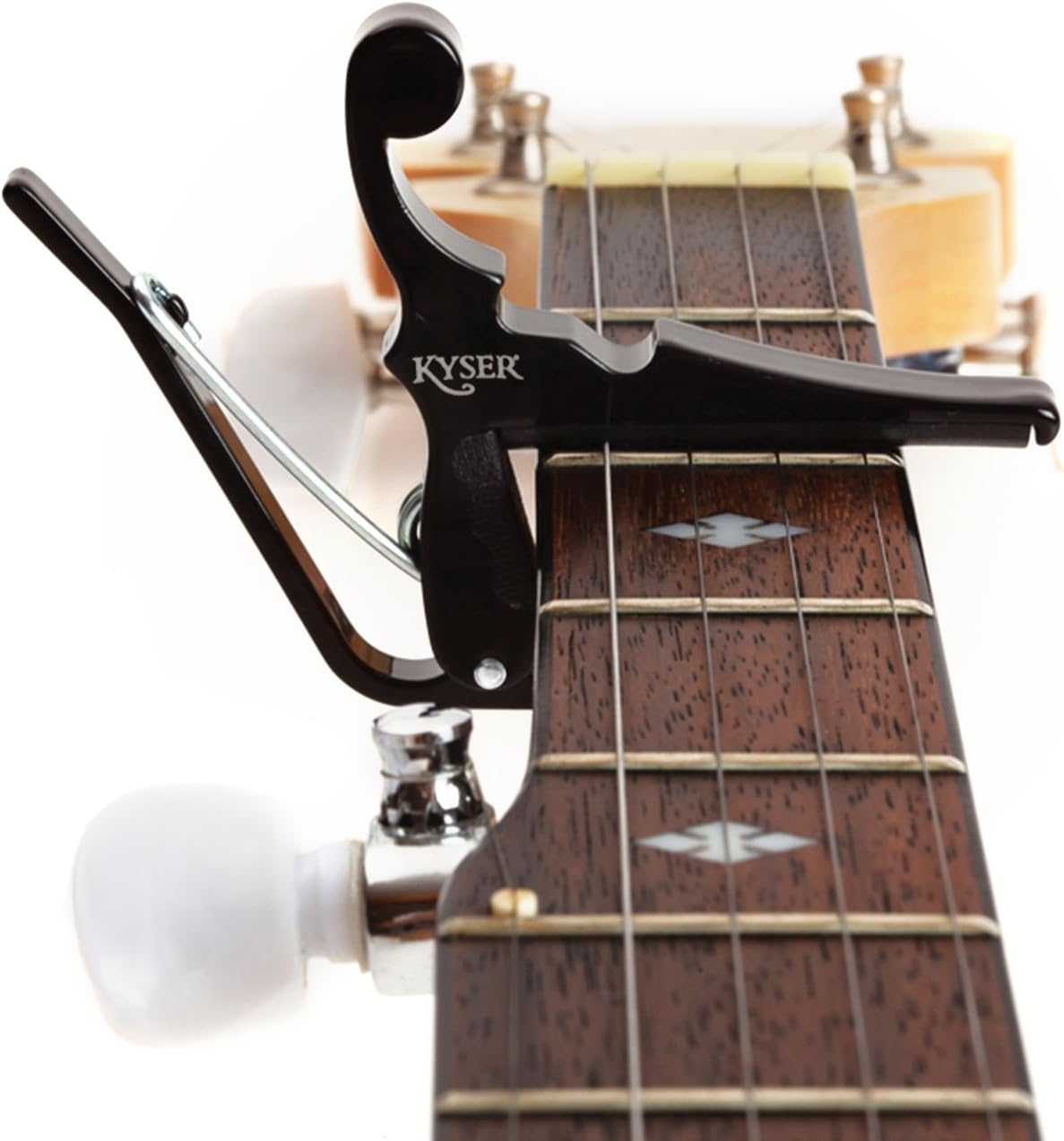Kyser Quick-Change Capo For Mandolin, Ukulele, & Banjo - Black - KBMB