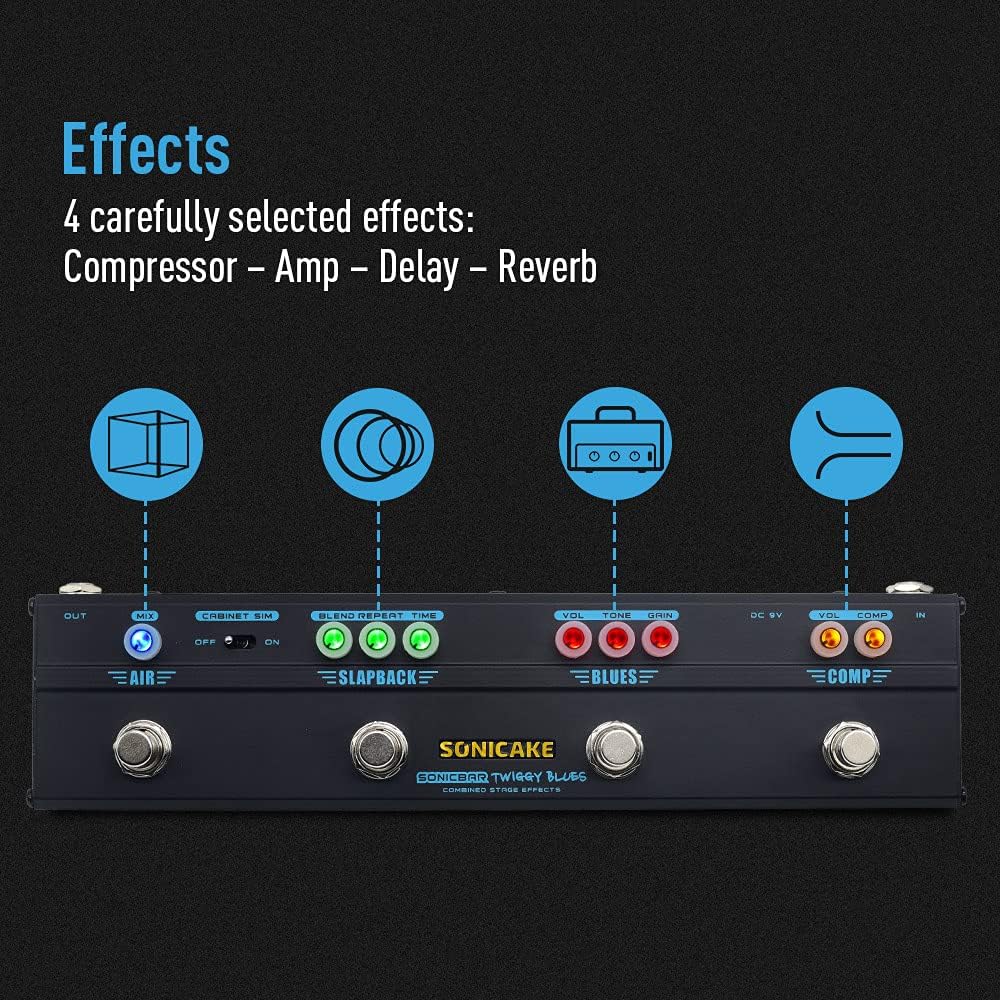 SonicBar Twiggy Blues QCE-20 Stage Effects Bar (USED) SN# 6000049291
