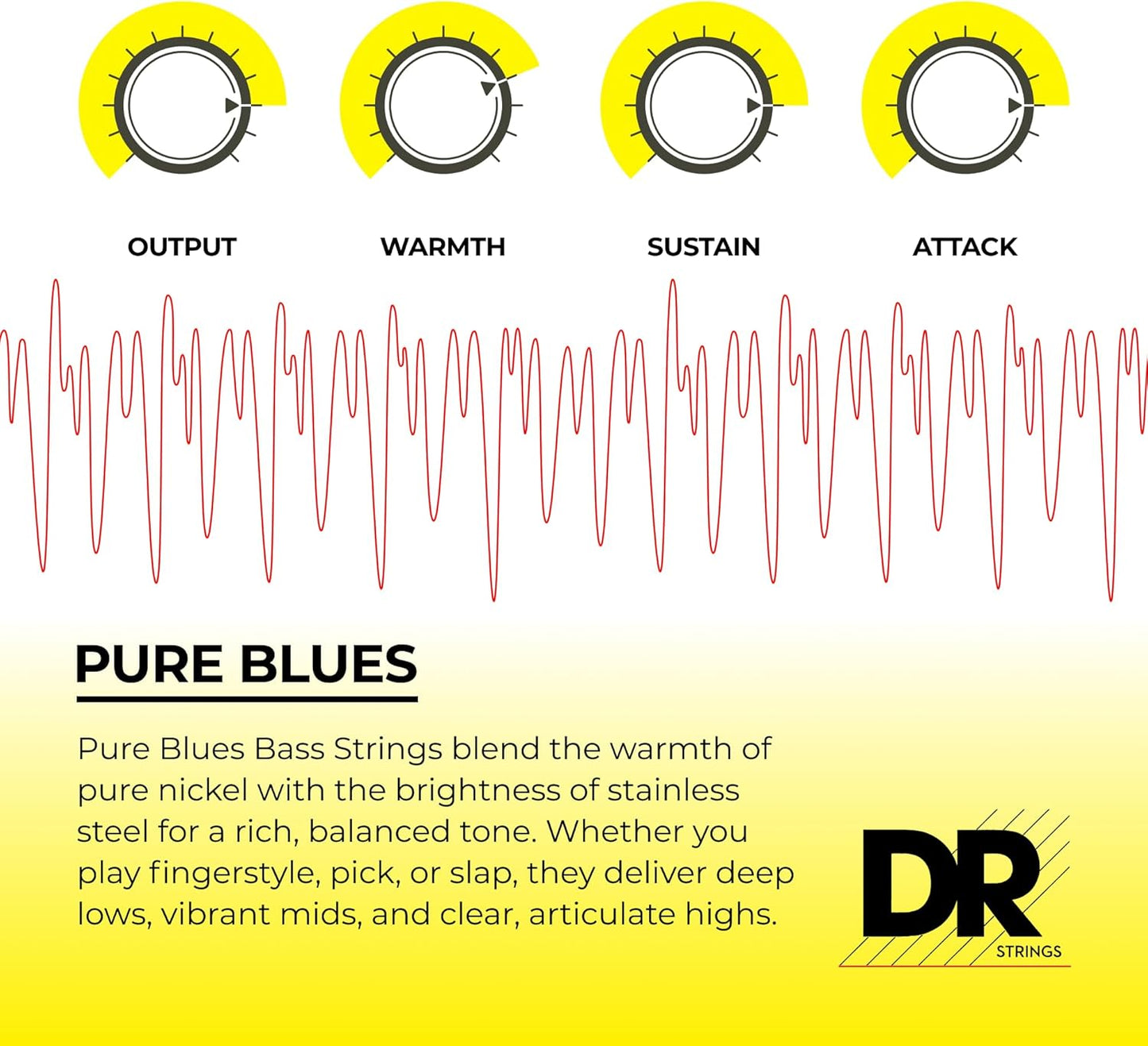 DR Strings PB5-45 Pure Blues Victor Wooten Signature Bass Guitar Strings (45-125)