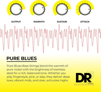 DR Strings PB5-45 Pure Blues Victor Wooten Signature Bass Guitar Strings (45-125)