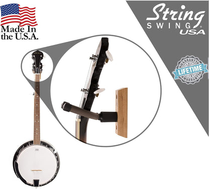 String Swing USA Hardwood Home & Studio Banjo Hanger - Cherry Hardwood - CC01B-C