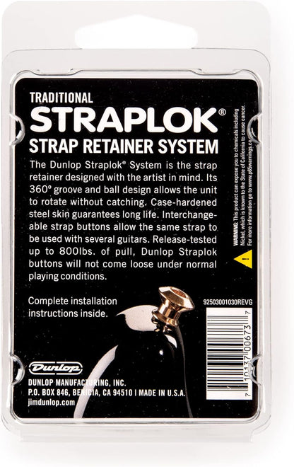Dunlop Straplok Traditional Strap Retainer System - Nickel - SLS1501N