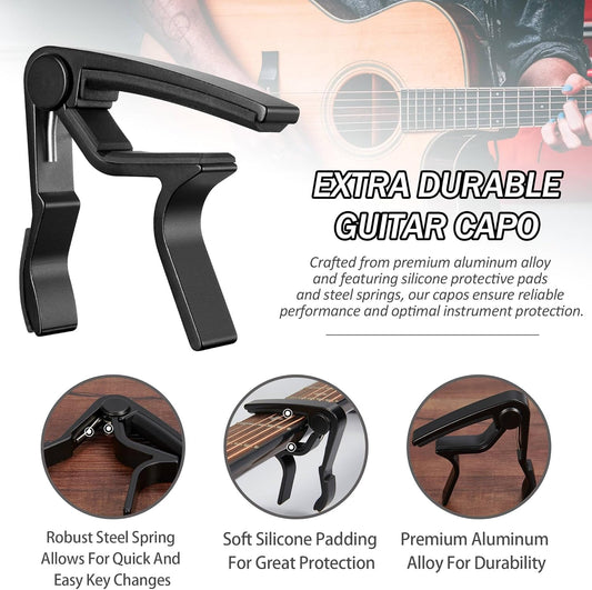 Guitar Capo for Acoustic Or Electric Guitar - Black