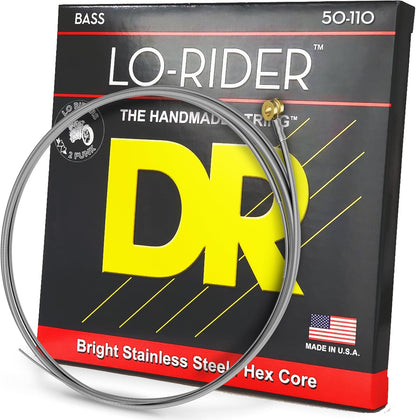 DR Strings EH-50 Lo-Rider - Stainless Steel Hex Core Bass (50-110)
