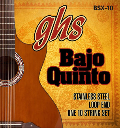 GHS BSX-10 Bajo Quinto Stainless Steel Loop End One 10-String Set