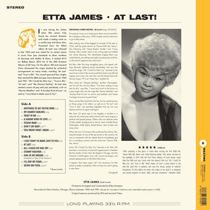 Etta James - At Last - Limited Clear Tracks Limited Edition LP (NEW)