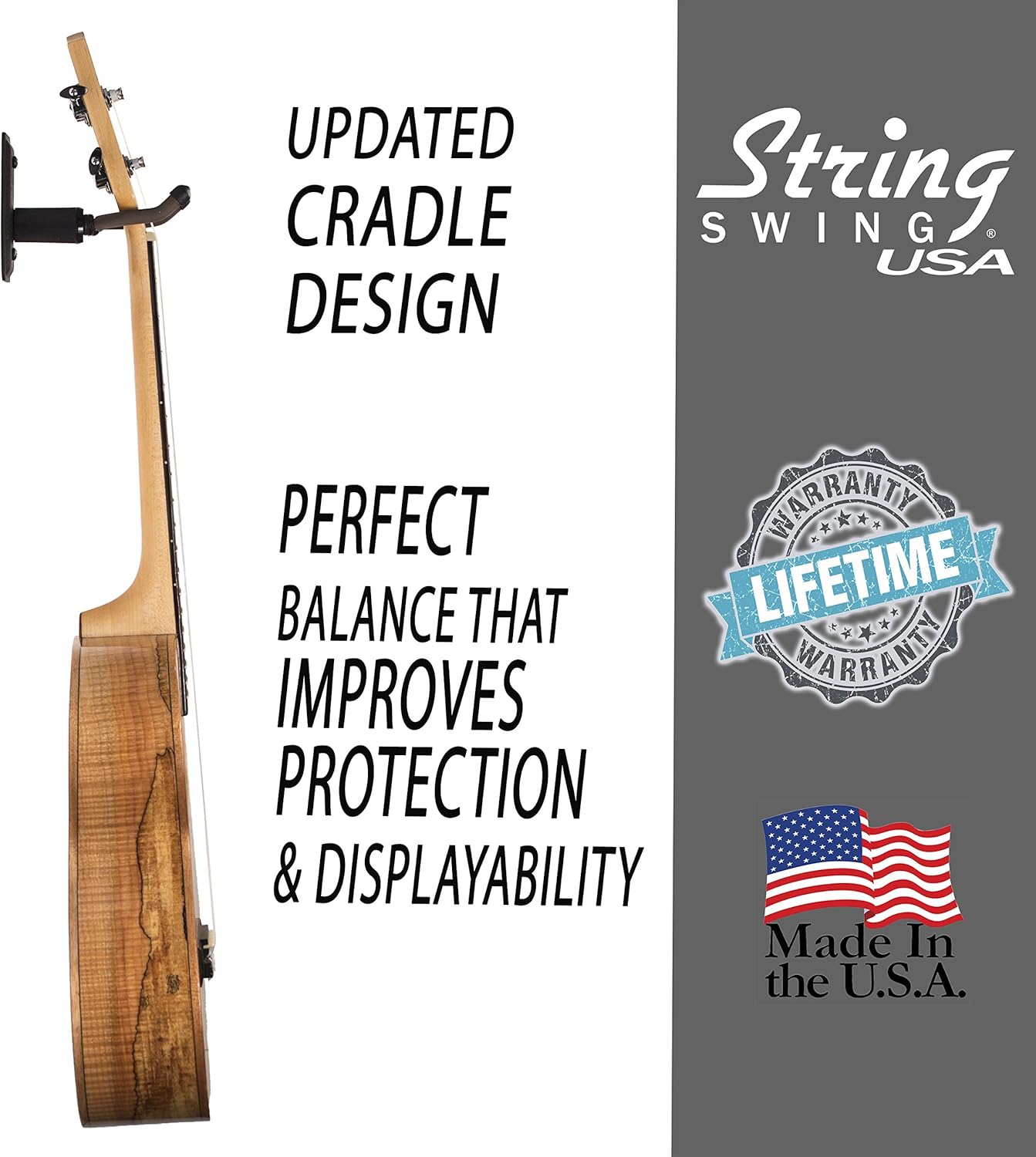 String Swing USA Ukulele / Mandolin Wall Hanger - CC11UK