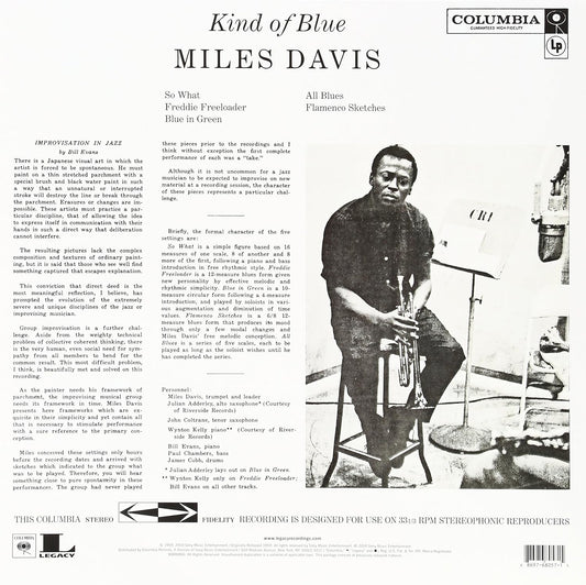 Miles Davis - Kind of Blue LP (NEW)