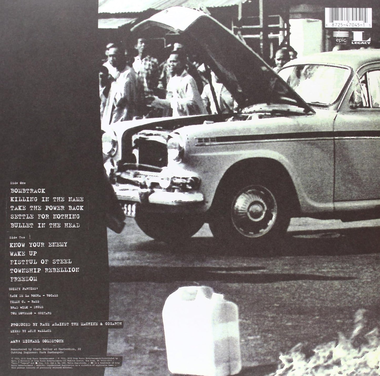 Rage Against The Machine - Rage Against The Machine LP (NEW)
