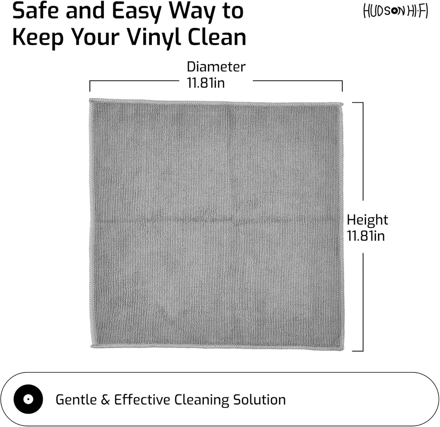 Anti Static Microfiber Record Cleaning Cloth - Gray