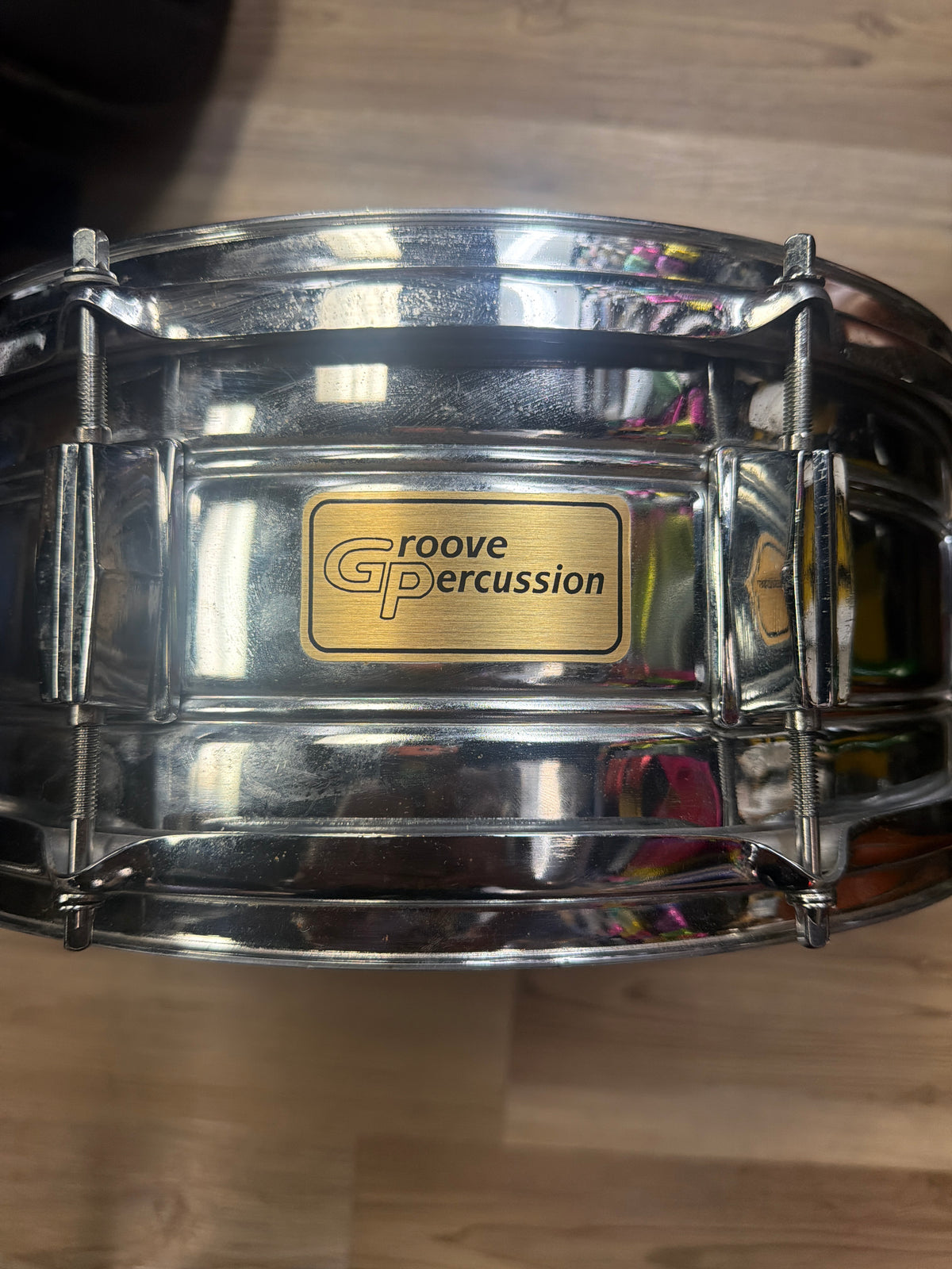Groove Percussion Chrome Snare Drum, (14”x5”)