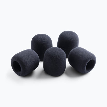 On-Stage Foam Microphone Windscreen 5-Pack - Black - ASWS58B5