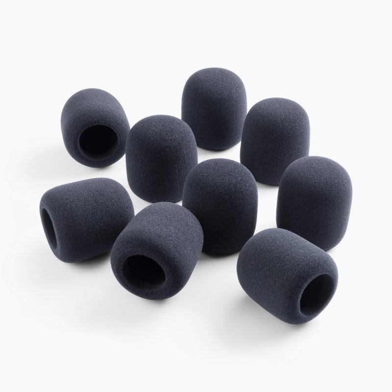 On-Stage Foam Microphone Windscreens 9-Pack - Black - ASWS58B9