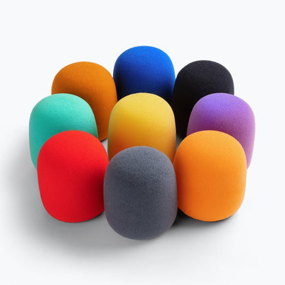 On-Stage ASWS58C9 Foam Microphone Windscreens 9-Pack - Multicolors