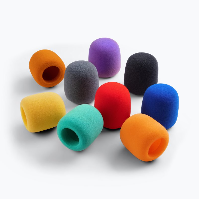 On-Stage ASWS58C9 Foam Microphone Windscreens 9-Pack - Multicolors