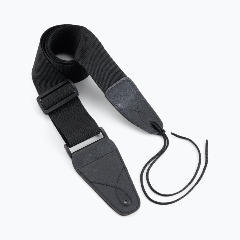 On-Stage GSA10BK Guitar Strap with Leather Ends - Black