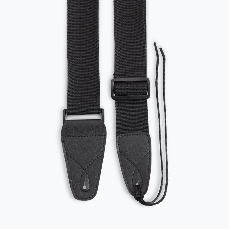 On-Stage GSA10BK Guitar Strap with Leather Ends - Black