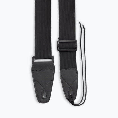 On-Stage GSA10BK Guitar Strap with Leather Ends - Black