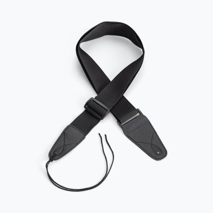 On-Stage GSA10BK Guitar Strap with Leather Ends - Black