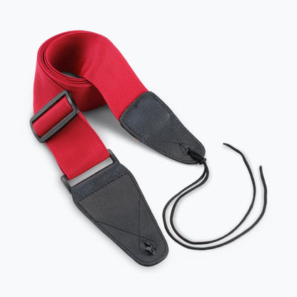 On-Stage GSA10BU Guitar Strap with Leather Ends - Burgundy