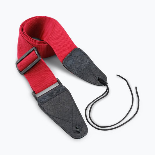 On-Stage GSA10BU Guitar Strap with Leather Ends - Burgundy