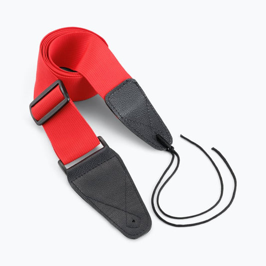 On-Stage GSA10RD Guitar Strap with Leather Ends - Red