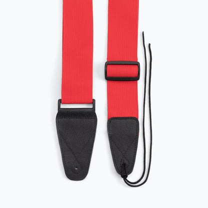 On-Stage GSA10RD Guitar Strap with Leather Ends - Red