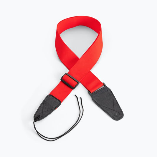 On-Stage GSA10RD Guitar Strap with Leather Ends - Red