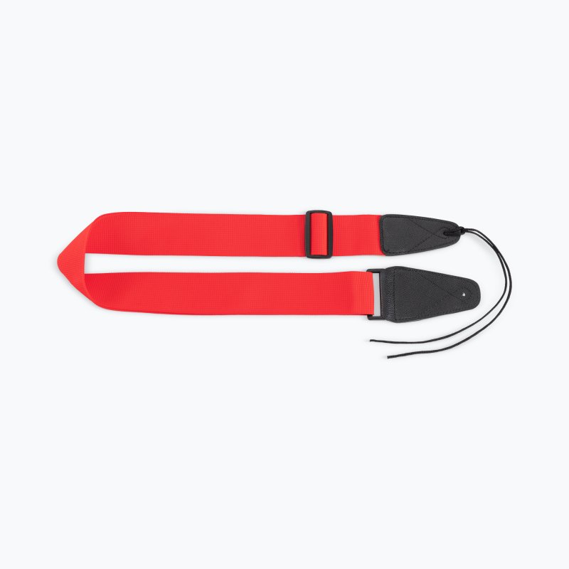 On-Stage GSA10RD Guitar Strap with Leather Ends - Red
