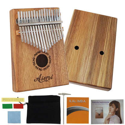 Aiersi 17-Key Kalimba - Solid Koa Wood w/ Accessories