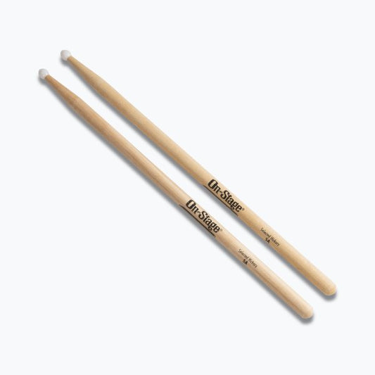 On-Stage HN5A Hickory Drum Sticks (5A, Nylon Tip, 1pr)