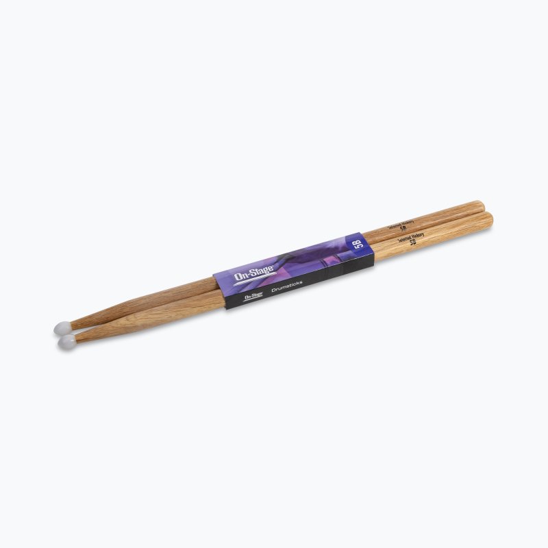 On-Stage HN5B Hickory Drum Sticks 5B - Nylon Tip