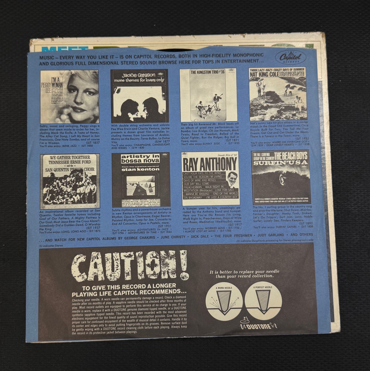 The Beatles ‎– Meet The Beatles! (Vinyl - VG, Sleeve Good) (MONO FIRST PRESSING)