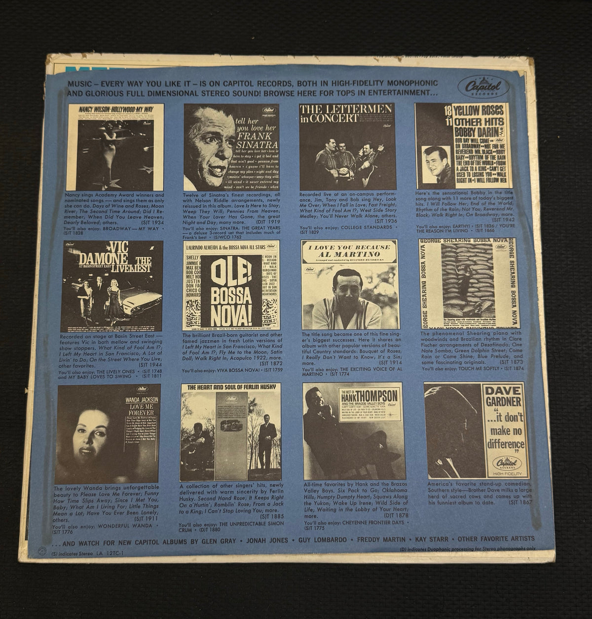 The Beatles ‎– Meet The Beatles! (Vinyl - VG, Sleeve Good) (MONO FIRST PRESSING)