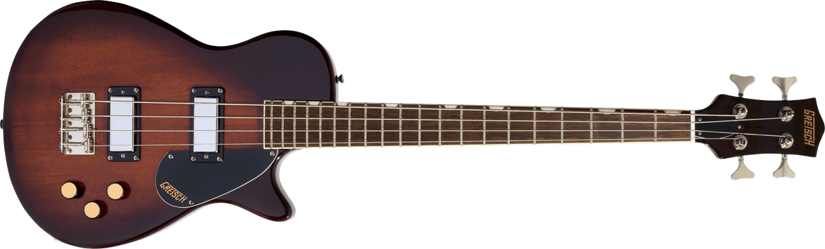 GRETSCH STREAMLINER JET CLUB BASS GUITAR, HAVANA BURST, SHORT SCALE - SN# CYG26060454