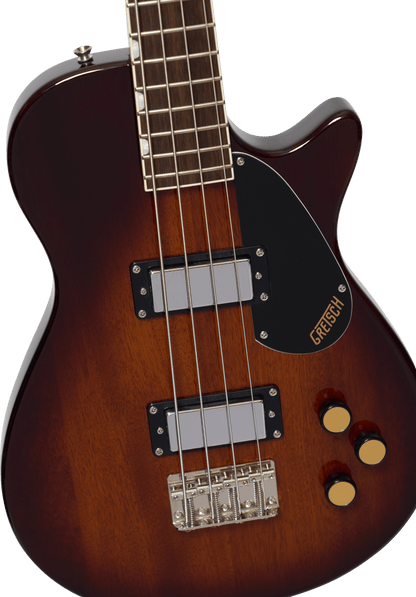GRETSCH STREAMLINER JET CLUB BASS GUITAR, HAVANA BURST, SHORT SCALE - SN# CYG26060454