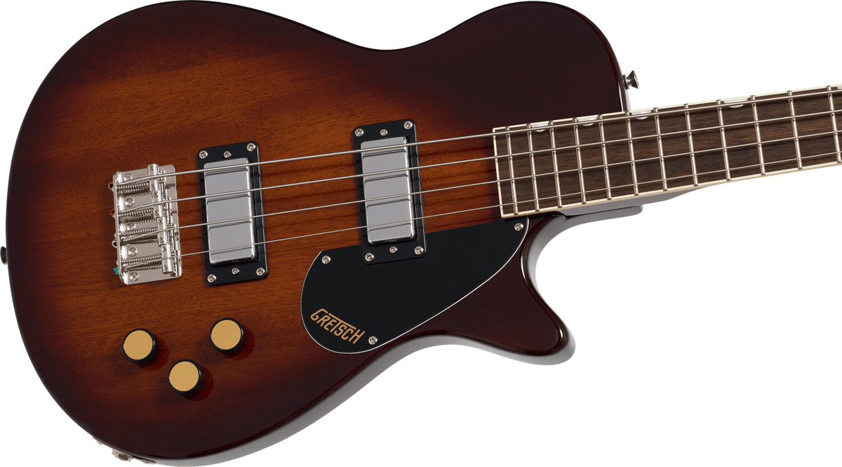 GRETSCH STREAMLINER JET CLUB BASS GUITAR, HAVANA BURST, SHORT SCALE - SN# CYG26060454