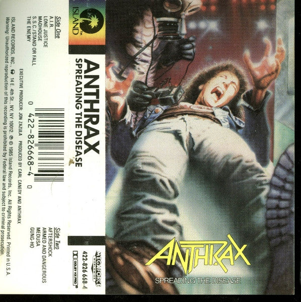 Anthrax - Spreading The Disease (Cassette Tape - VG)