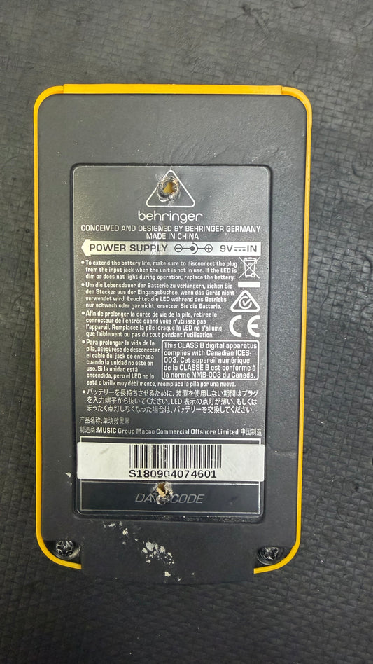 2018 BEHRINGER UC200 ULTRA CHORUS EFFECTS PEDAL (SN# S180904074601)