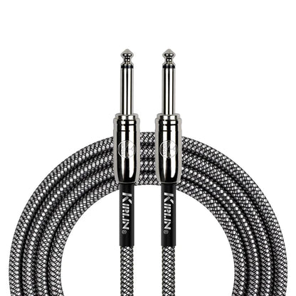 Kirlin IWCC-201PN-10FT/BKA Woven Instrument Cable Straight To Straight 10FT- BKA