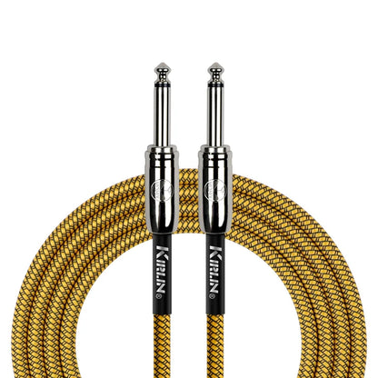 Kirlin IWCC-201PN-10FT/YEA Woven Instrument Cable Straight To Straight 10FT - Gold