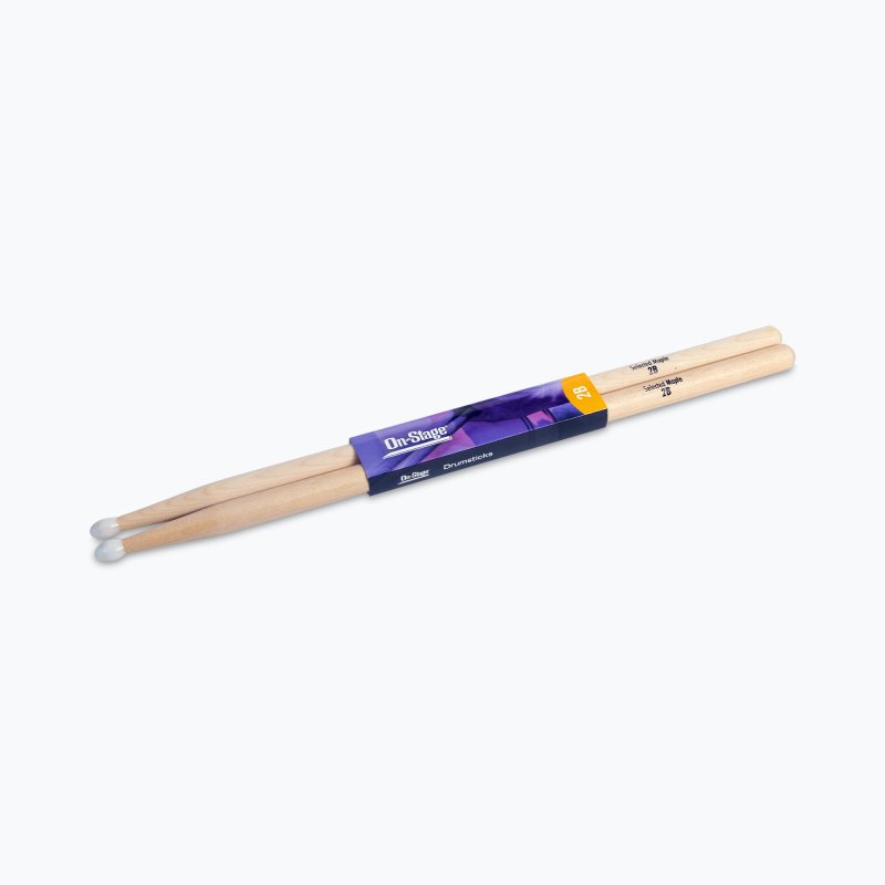 On-Stage MN2B Maple Drum Sticks 2B - Nylon Tip