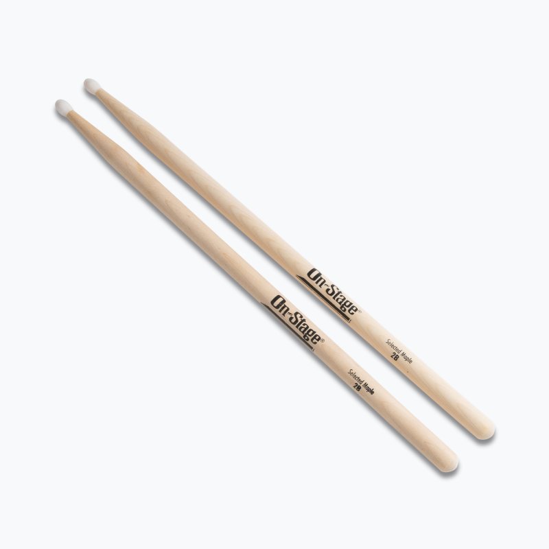 On-Stage MN2B Maple Drum Sticks 2B - Nylon Tip