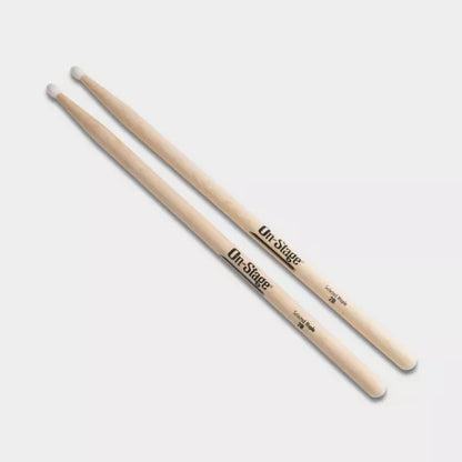 On-Stage Maple Drum Sticks 2B, Wood Tip - MW2B
