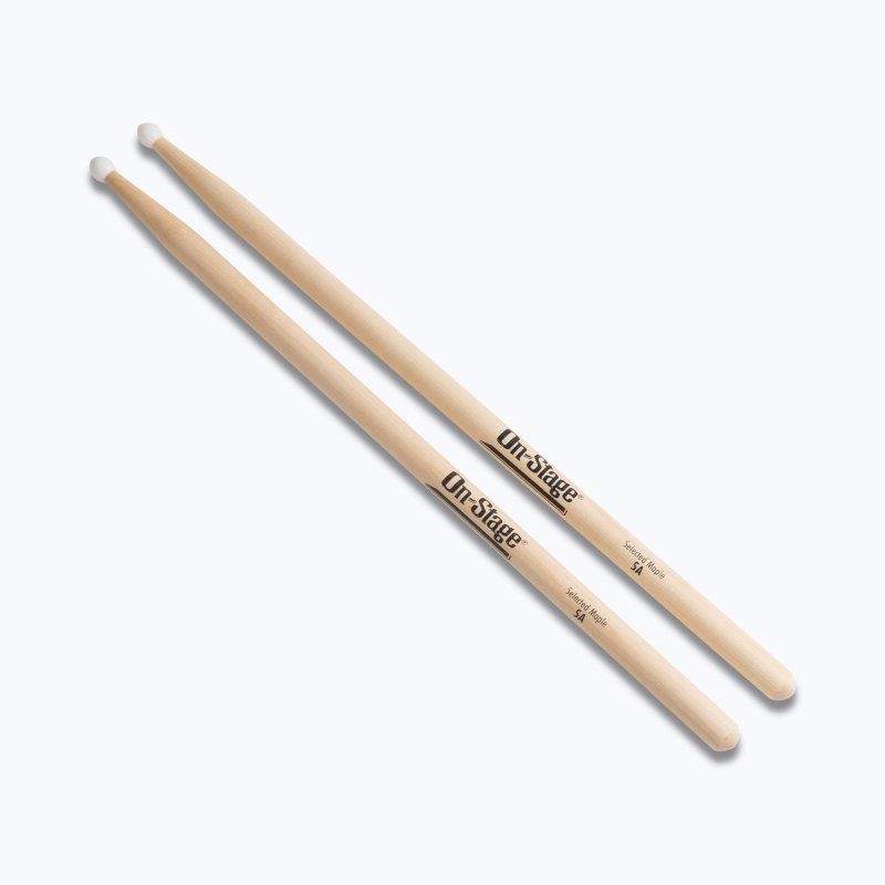 On-Stage MN5A Maple Drum Sticks 5A - Nylon Tip