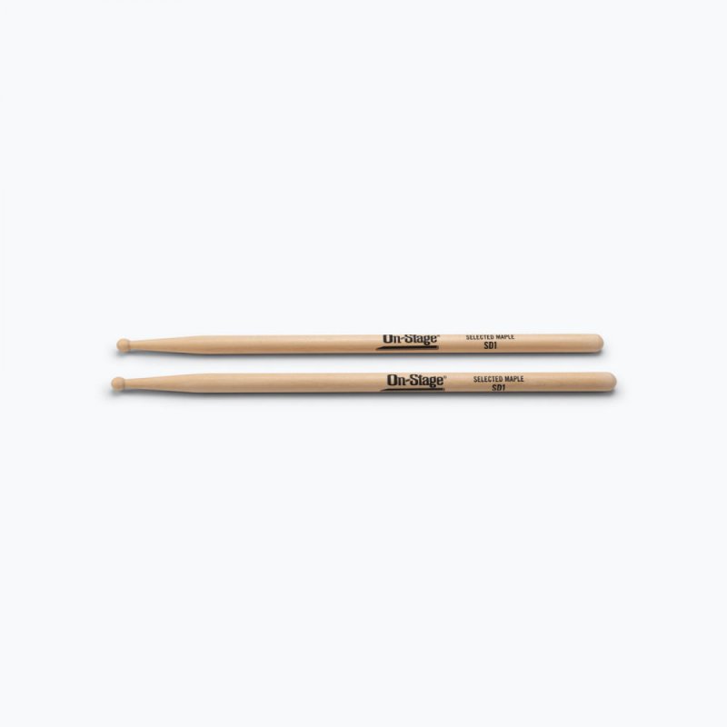 On-Stage Maple Drumsticks SD1, Round Tip - MWSD1