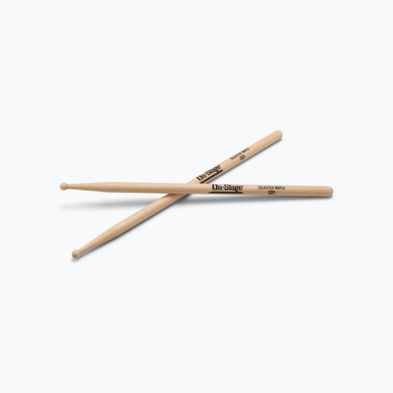 On-Stage Maple Drumsticks SD1, Round Tip - MWSD1