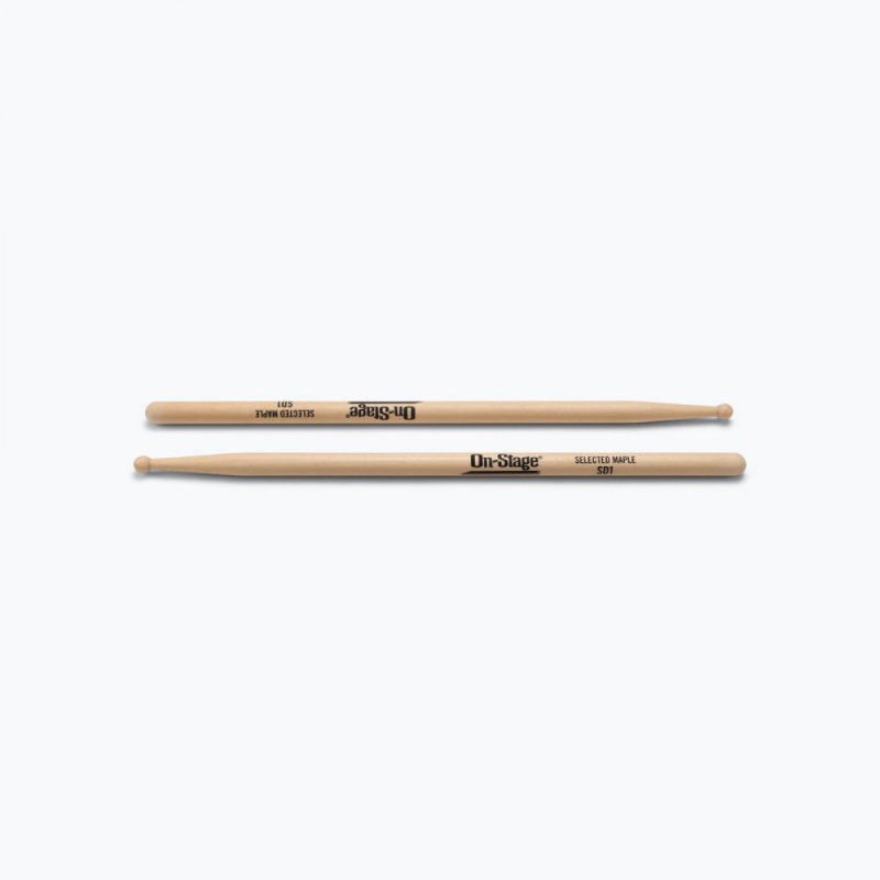 On-Stage Maple Drumsticks SD1, Round Tip - MWSD1